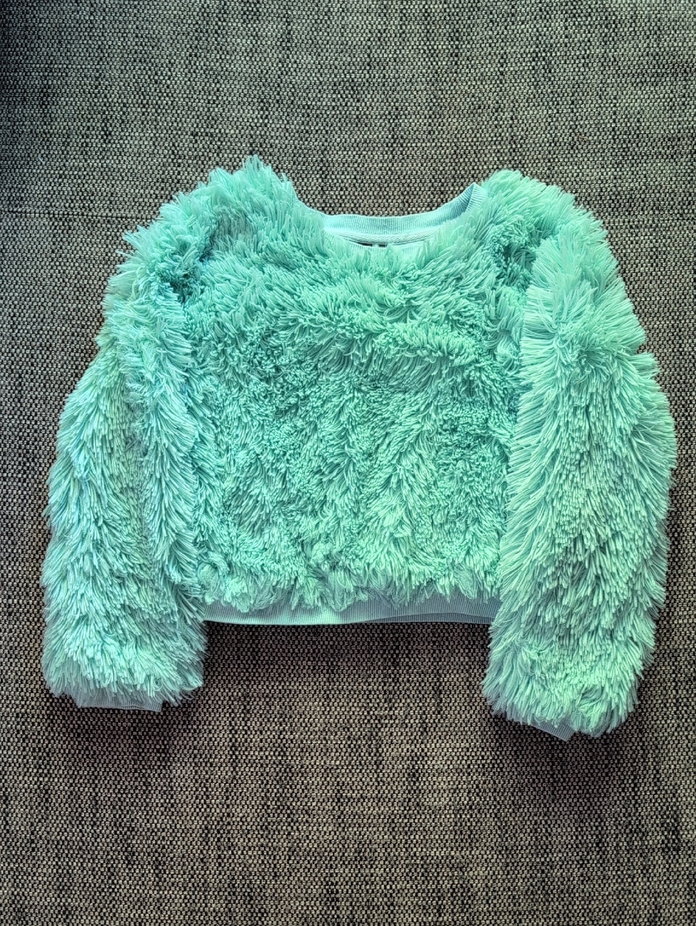 art class Plush Fuzzy Crop Sweater - Mint